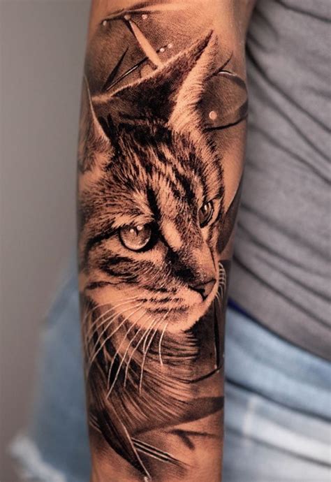 tattoo katze|katzen tattoos unterarm.